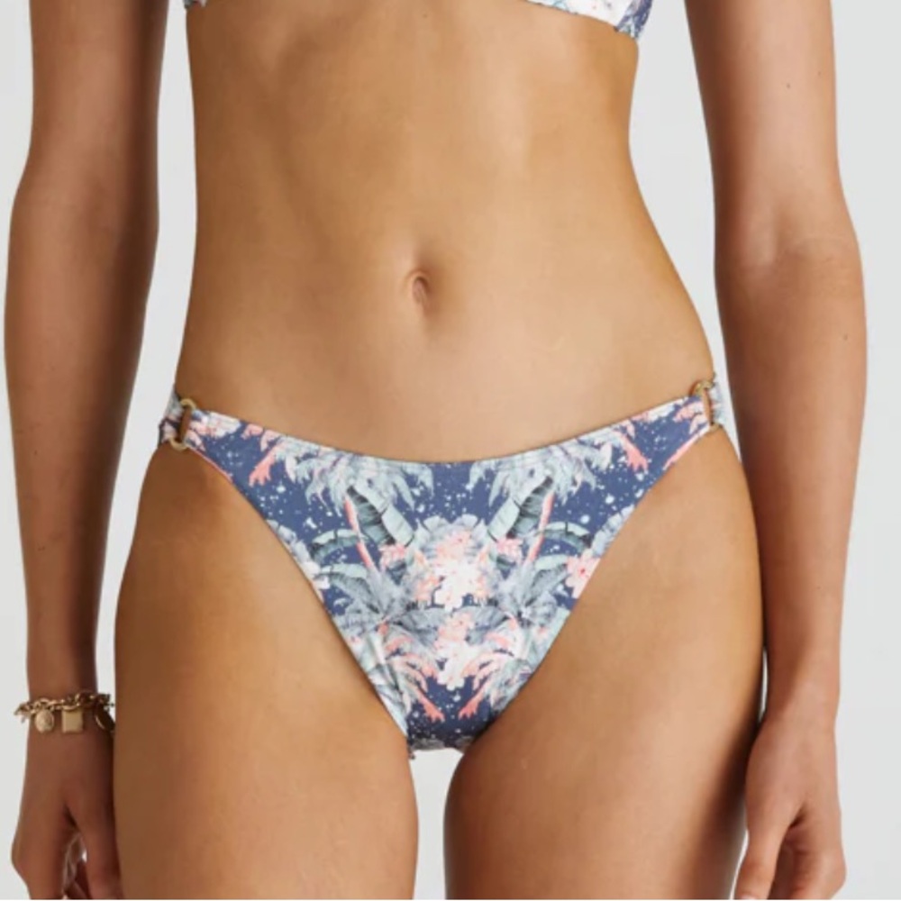 Aqua Blu Alexis Indianic Print Bikini Bottom-